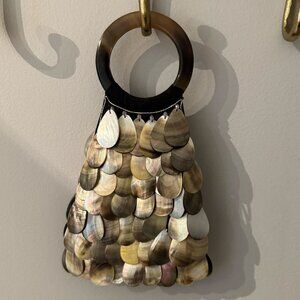 Wisteria Rare Vintage Shell Bag | Mother of Pearl Purse | Boho Wedding Clutch